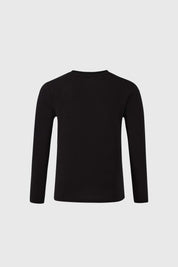 Polera negra para niño con diseño de Hulk en el frente, manga larga y material de algodón.
