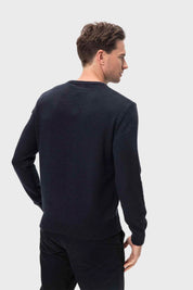 Sweater Hombre Cuello V Básico Azul