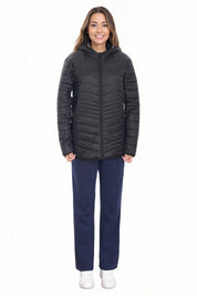 Parka Mujer Con Chiporro Negro