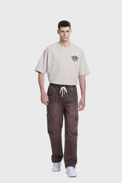 Jeans Hombre Cargo Recto Café