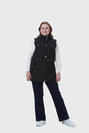 PARKA MUJER CASUAL LARGA NEGRO