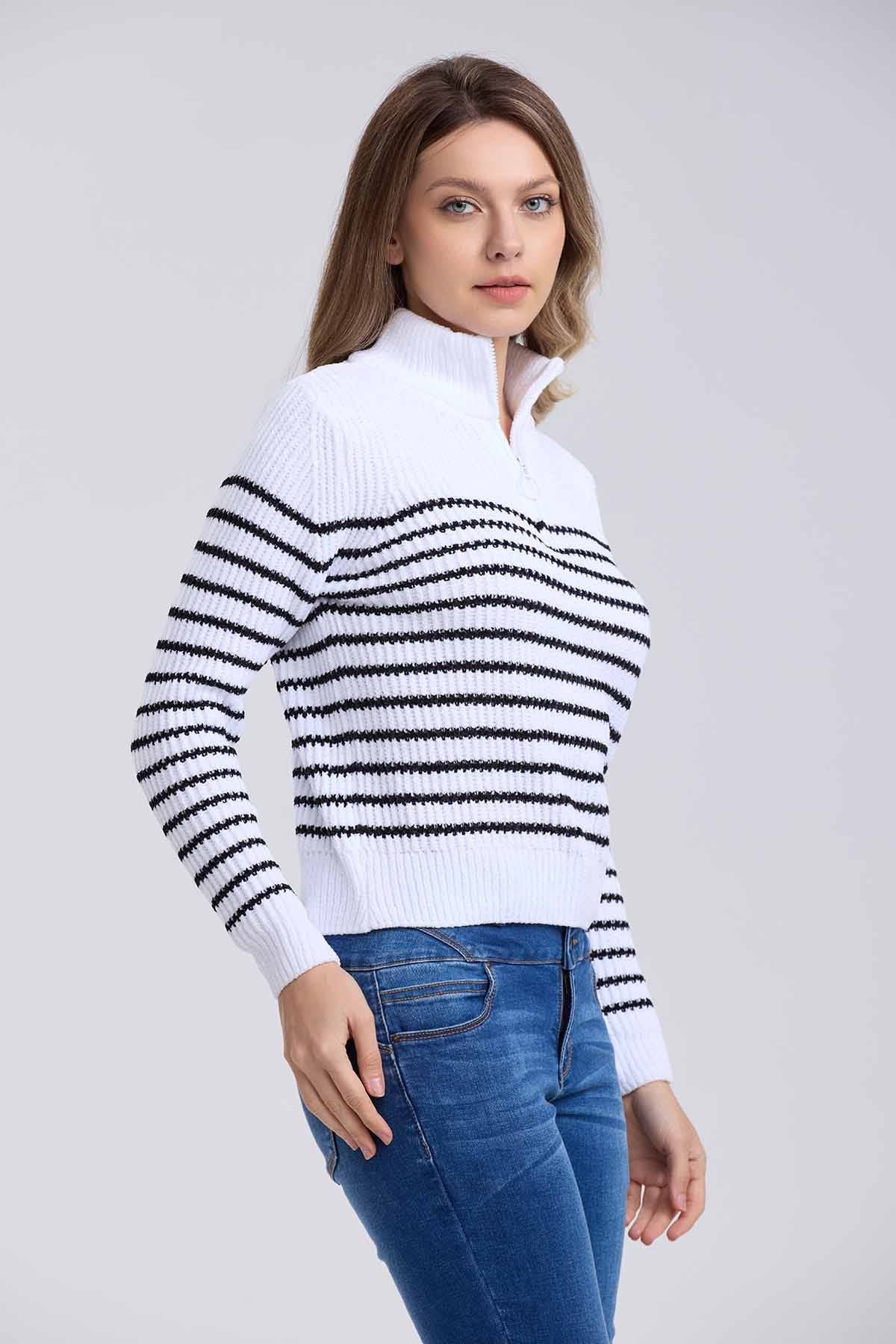Sweater Mujer Tejido Blanco