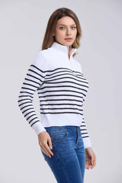 Sweater Mujer Tejido Blanco