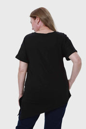 Polera Mujer Estampado Negro