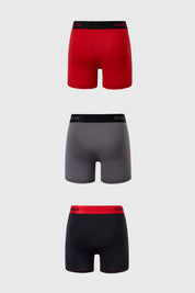 Boxer Hombre Tripack Deportivo Rojo