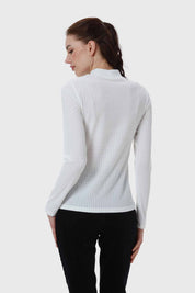 Sweater Mujer Con Textura Crudo