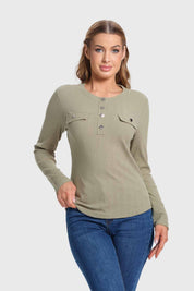 Polera Mujer Rib Aplicación Verde