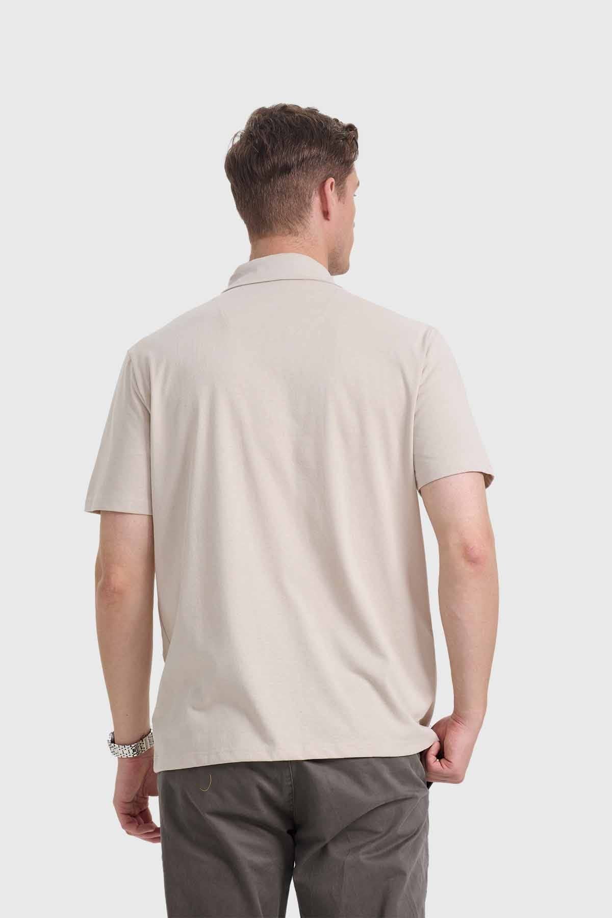 POLERA HOMBRE LISA BEIGE