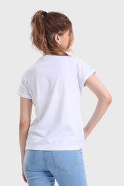 Polera Mujer Gráfica Roll Up Blanco