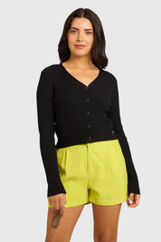 Sweater Mujer Cropped Negro