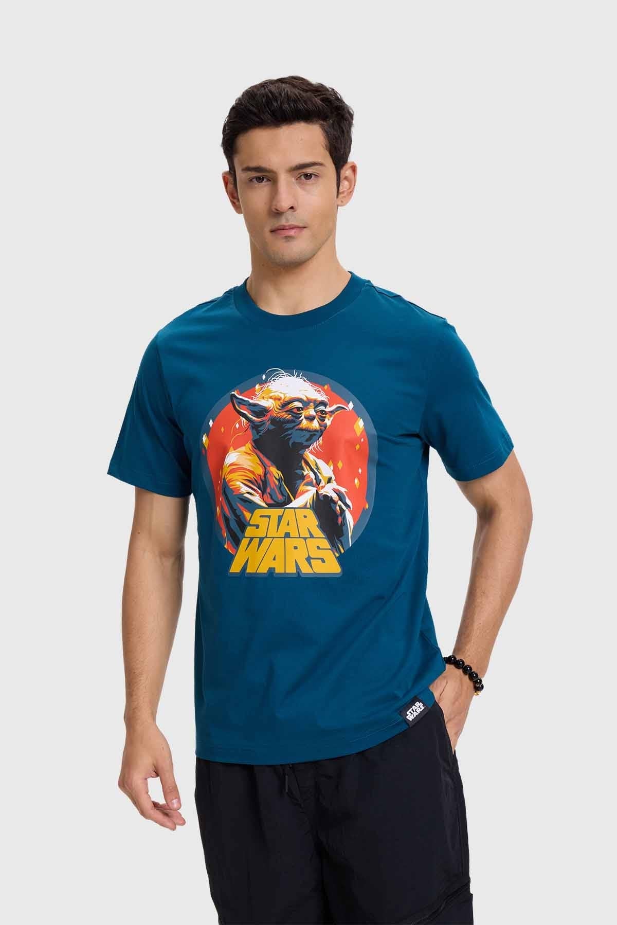 Polera Hombre Yoda Petróleo