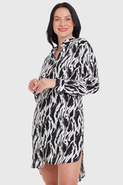 Blusa Camisera Long Fit Crudo