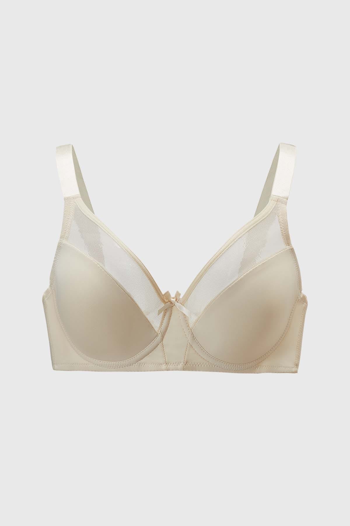 Sostén Mujer Detalle Mesh Crudo