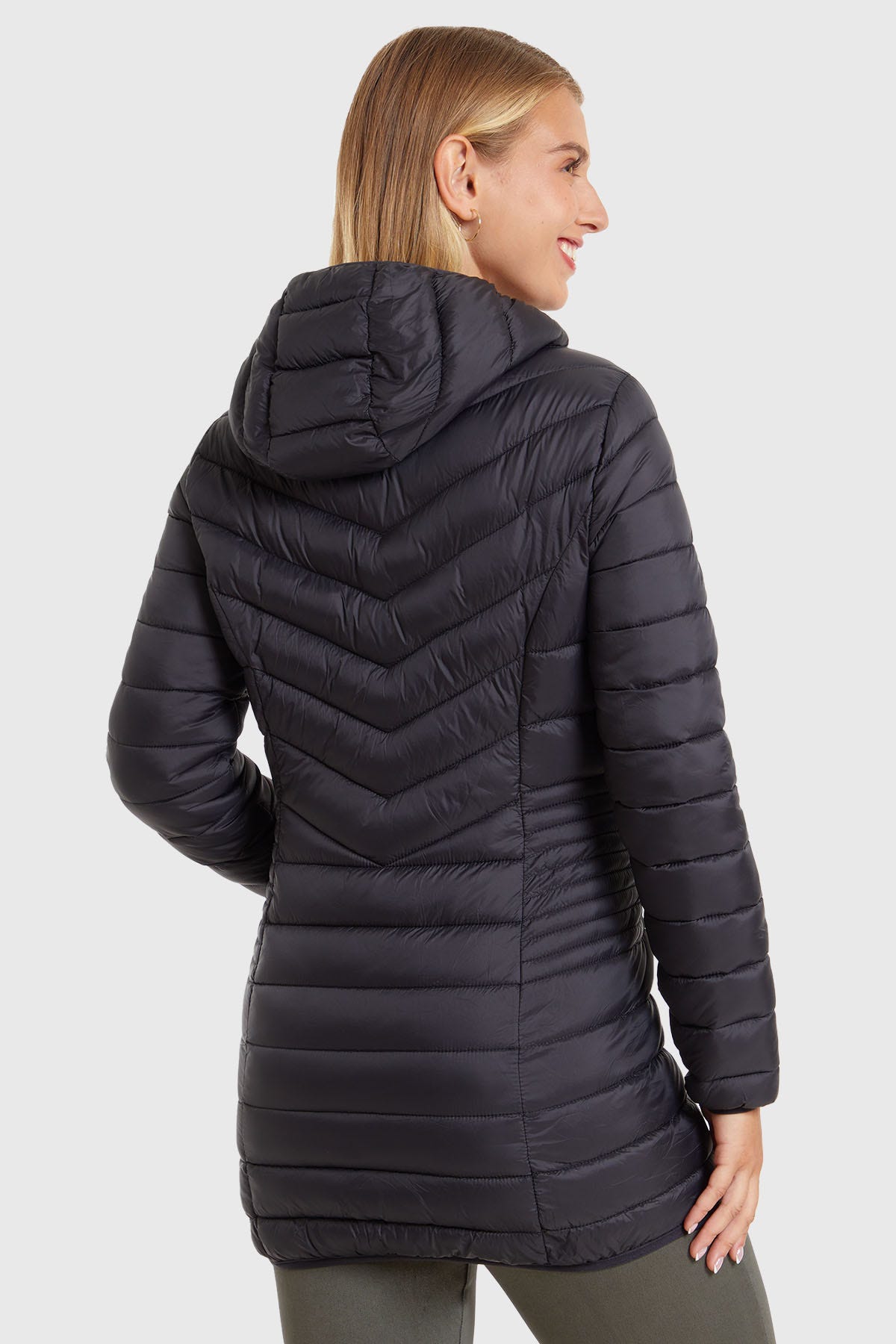 Parka Mujer Larga Negro