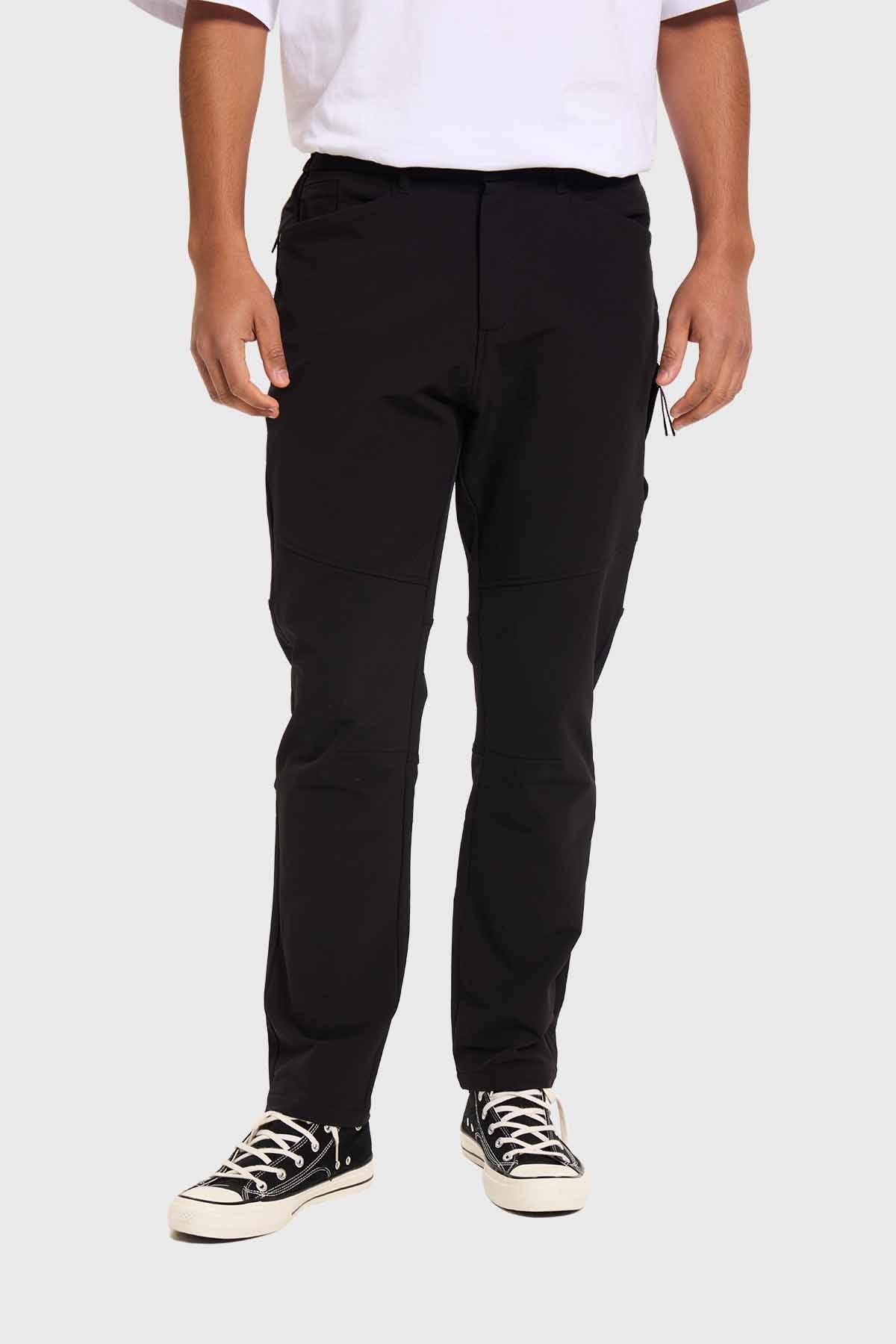 Pantalón Hombre Cargo Calce Recto Negro