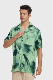 Camisa Hombre Marmolado Verde