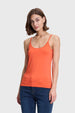 Polera Mujer Pabilo Básico Naranjo