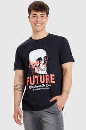 Polera Hombre Calavera Negro