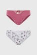 Calzón Mujer Bipack Bikini Estampado Blanco
