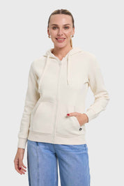 Polerón Mujer Hoodie Crudo
