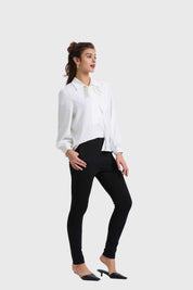 Calza Mujer Pretina Elásticada Negro