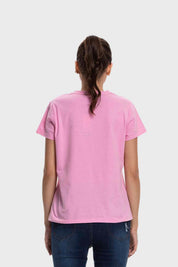 Polera Mujer Básica Print Rosa