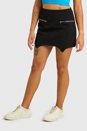 Falda Mujer Hebillas Negro