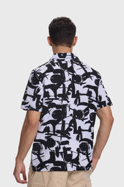 Camisa Hombre Guayabera Print Blanco