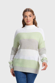 Sweater Mujer Bloques Verde
