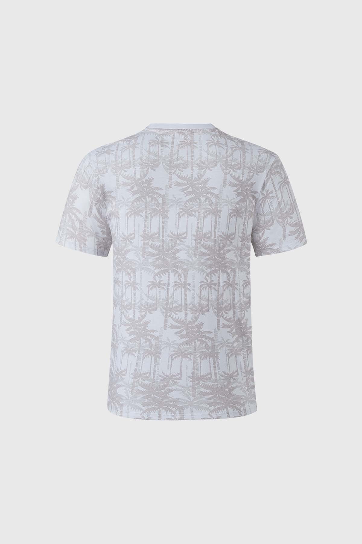 Polera Niño Print Tropical Blanco