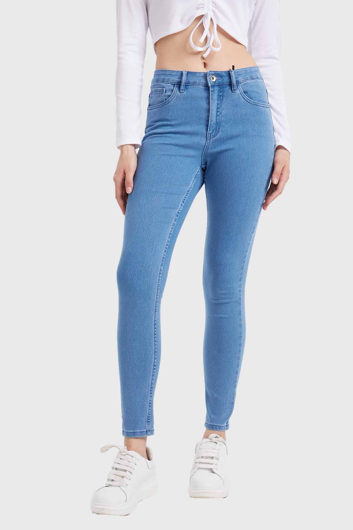 JEANS MUJER EMILIA SUPER SKINNY AZUL CLARO