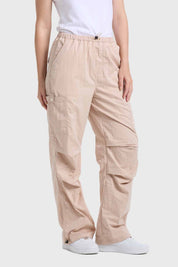 PANTALÓN MUJER RECOGIDO BEIGE CLARO