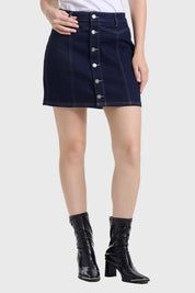 Falda Mujer Mini Azul