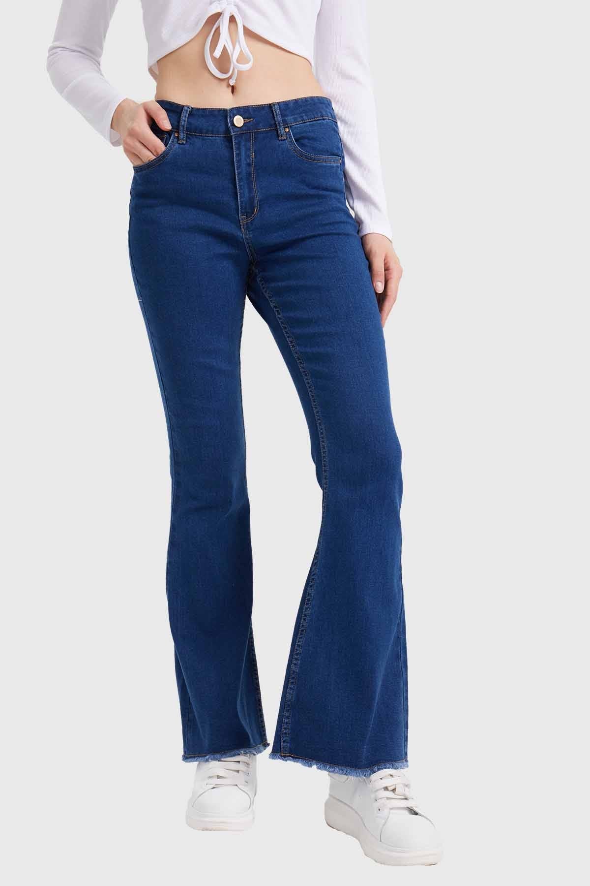 JEANS MUJER FLARE MONSE AZUL