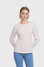Polera Mujer Crep Textura Arena
