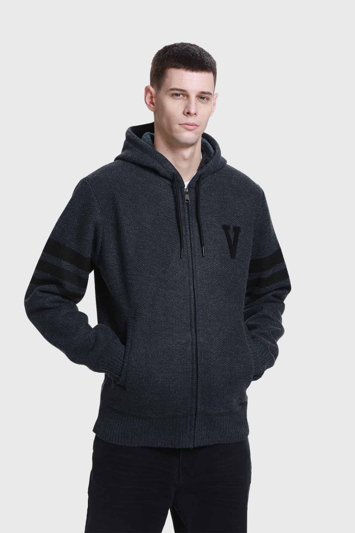 Sweater Hombre Hoodie Gris