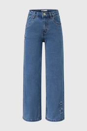 JEANS NIÑA ESTRELLA CELESTE
