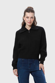 Sweater Mujer Bardot Negro