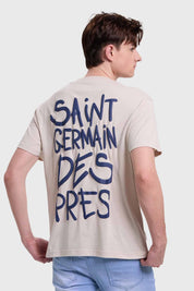 Polera Hombre Print Beige