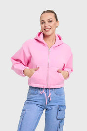 Polerón Mujer Crop Rosado