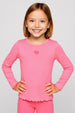 Polera Niña Rib Cut Rosado