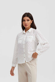 Blusa Mujer Abotónada Crudo