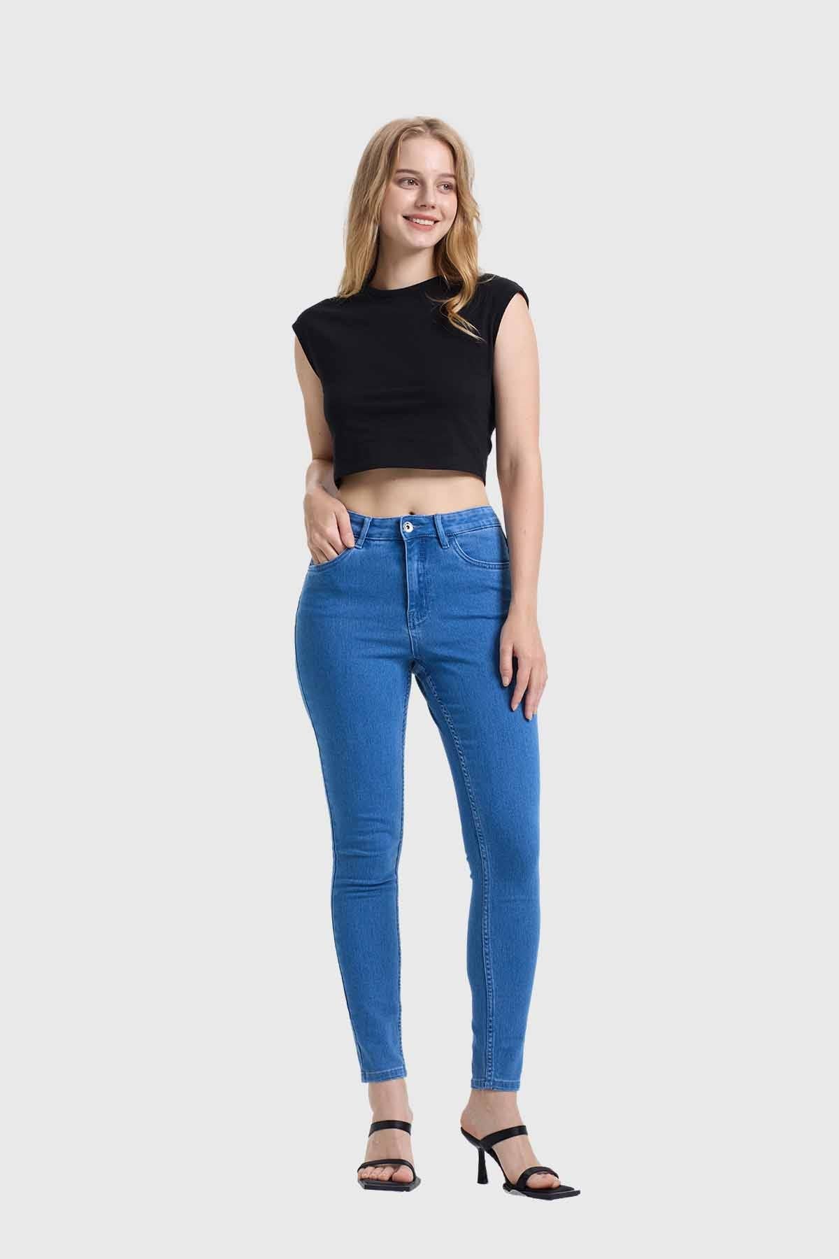 JEANS MUJER SUPER SKINNY EMILIA AZUL ELECTRICO I