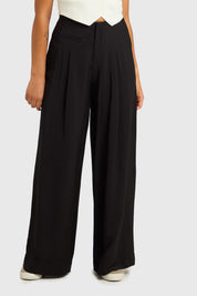Pantalón Mujer Sastre Fluido Negro