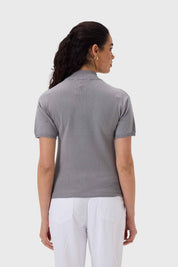 Sweater Mujer Con Aplicación Gris