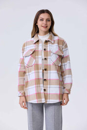 Sobrecamisa Mujer Leñadora Beige