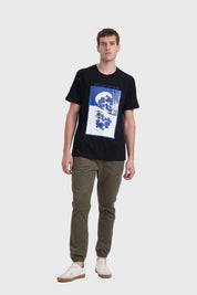 POLERA HOMBRE SKULL PRINT NEGRO
