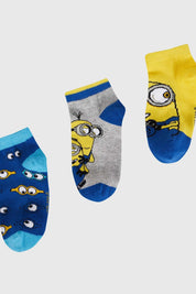 Calceta Deportiva Niño Minions Azul