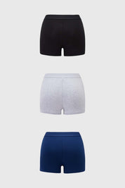 Calzón Mujer Short Tripack Azul