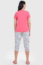 Pijama Mujer Capri Print Fucsia